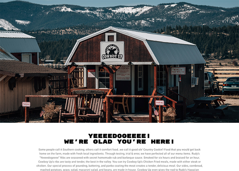 Cowboy Up Country Cookin Somers MT Best BBQ in Montana